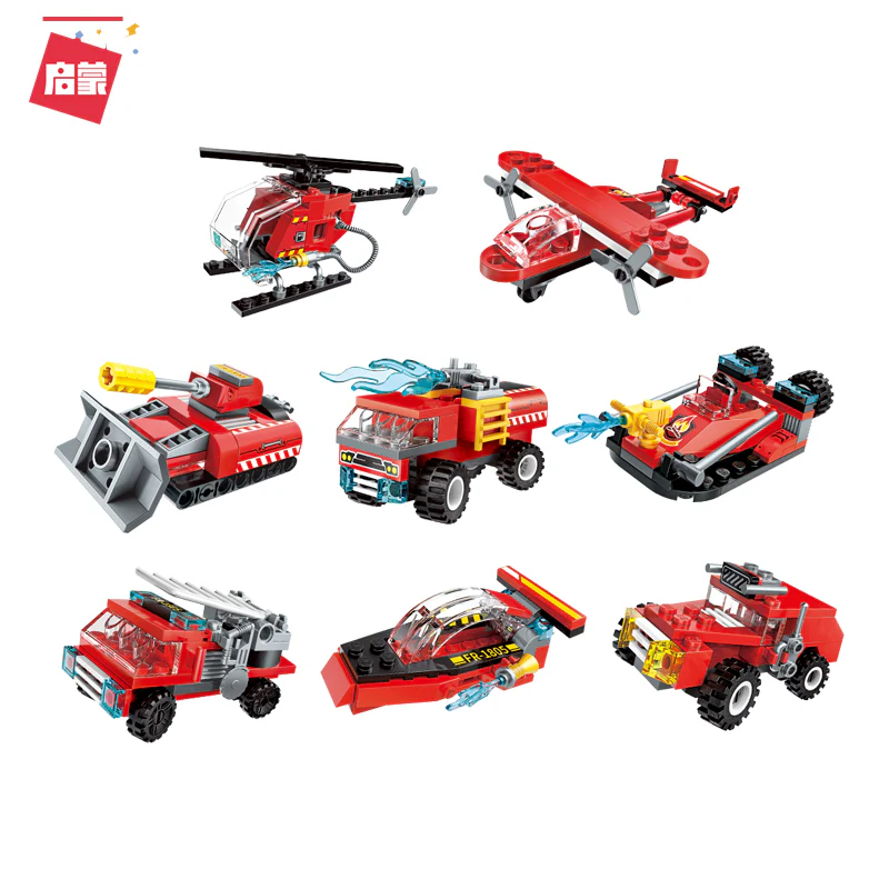 Qman 1805 Fire truck 8 in 1 - YWOBB