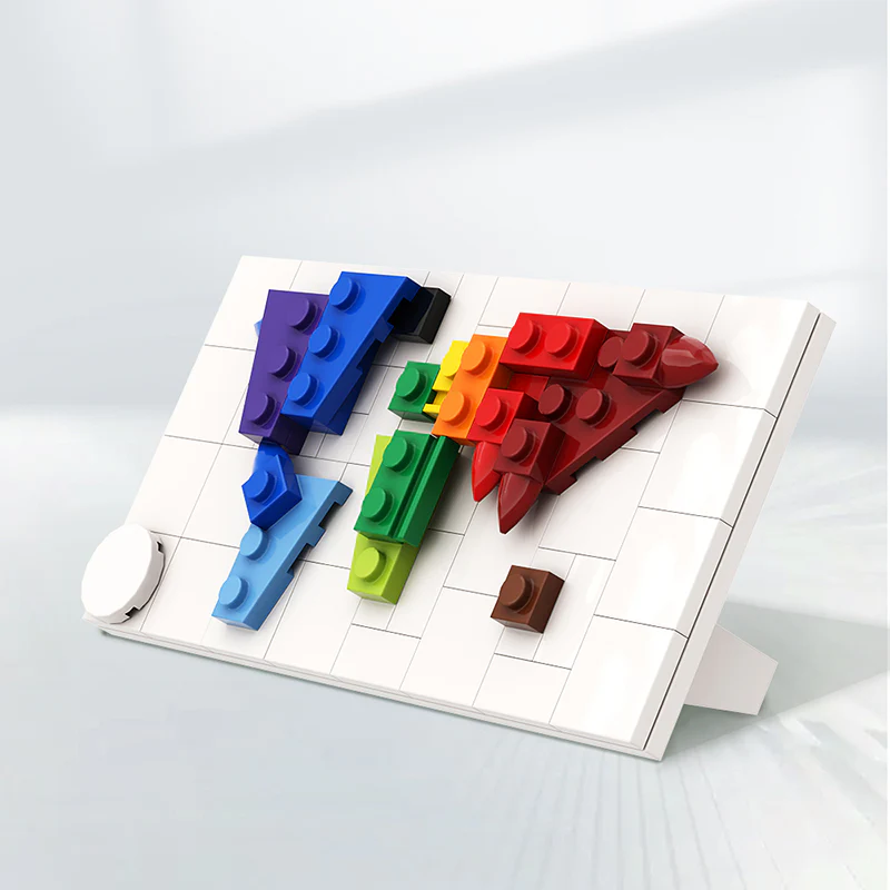 GOBRICKS MOC A0958 A miniature map of the world - YWOBB