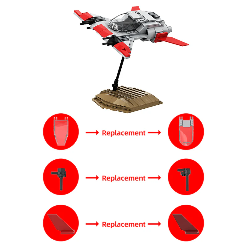 GOBRICKS MOC 140526 Mandalorian Season 3 Pirate Fighter - YWOBB