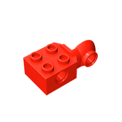 GOBRICKS GDS-1088 Brick Modified 2 x 2 with Pin Holes and Rotation Joint Ball Half - YWOBB