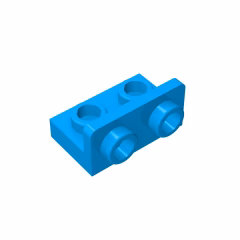 GOBRICKS GDS-643 Bracket 1 x 2 - 1 x 2 Inverted - YWOBB
