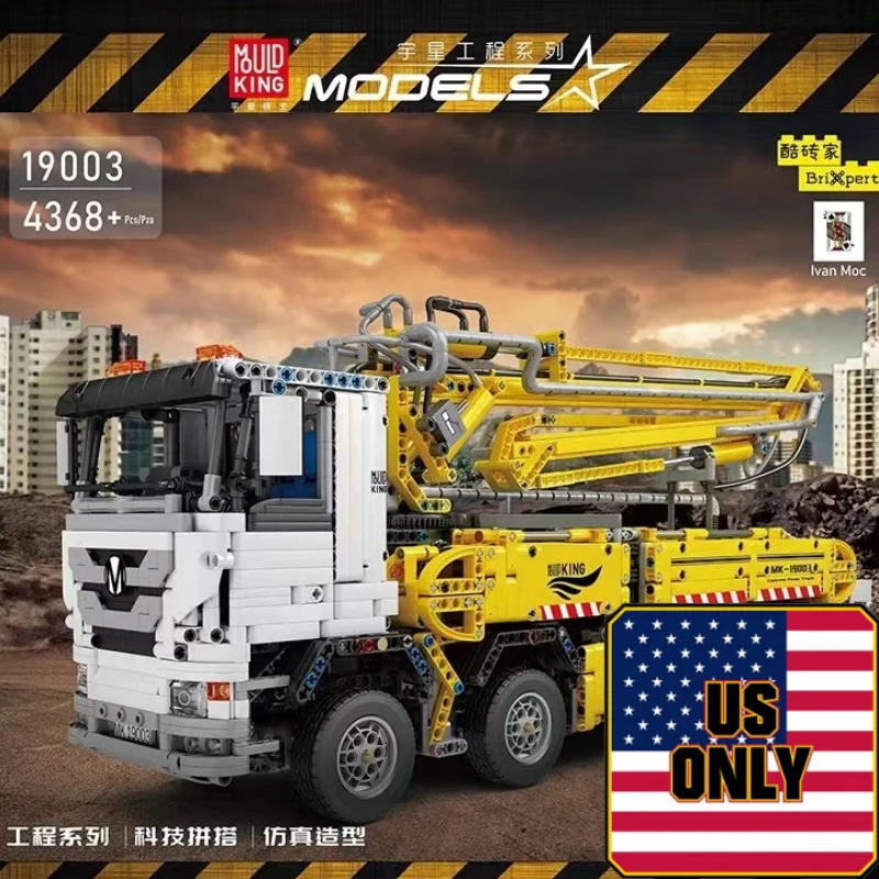 Mould King 19003 Truck with concrete pump OVP US Warehouse Version - YWOBB