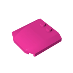 GOBRICKS GDS-1266 Wedge 4 x 4 x 2/3 Triple Curved - YWOBB