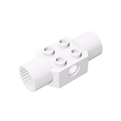 GOBRICKS GDS-1090 Brick Modified 2 x 2 with Pin Holes and 2 Rotation Joint Sockets - YWOBB