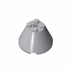 GOBRICKS GDS-1086 Cone 4 x 4 x 2 with Axle Hole - YWOBB