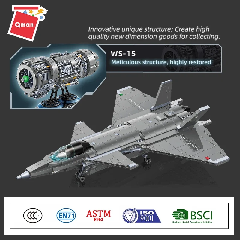 Qman 23011 J-20 Fighter Aircraft - YWOBB