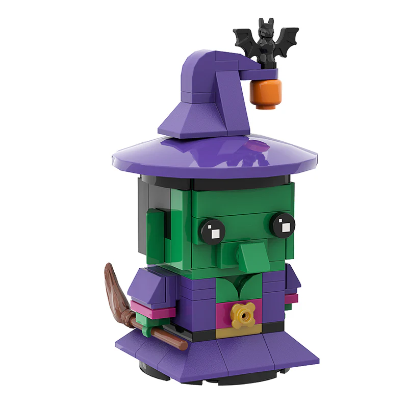 GOBRICKS MOC A0606Y03 Halloween BrickHeadz-Witch - YWOBB