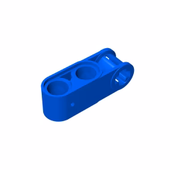 GOBRICKS GDS-936 Axle and Pin Connector Perpendicular 3L with 2 Pin Holes - YWOBB