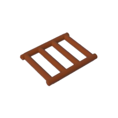 GOBRICKS GDS-M142 Bar 1 x 4 x 3 Grille with End Protrusions - YWOBB