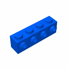GOBRICKS GDS-637  Modified 1 x 4 with 4 Studs on  Side - YWOBB