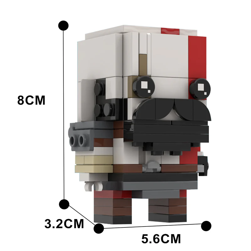 GOBRICKS MOC 75469 Kratos (God of War) Brickheadz - YWOBB