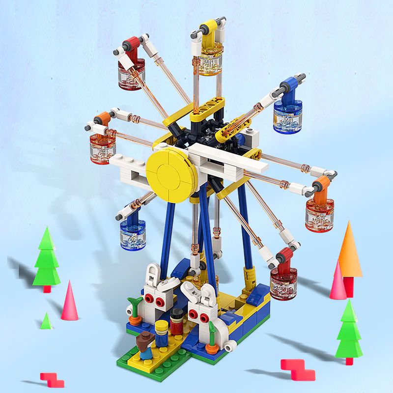 GOBRICKS MOC A0160 Moon Rabbit Ferris Wheel - YWOBB