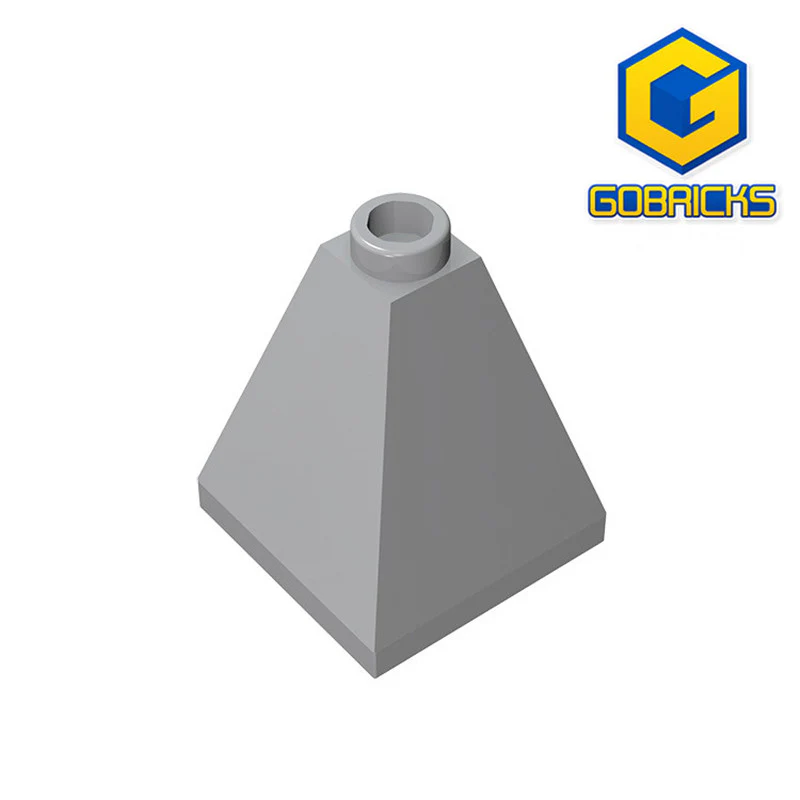GOBRICKS GDS-982 Slope 75 2 x 2 x 2 Quadruple Convex - Blocked Open Stud or Hollow Stud - YWOBB