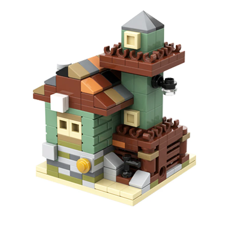 GOBRICKS MOC 107228 old fishing house - YWOBB