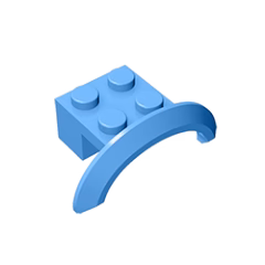 GOBRICKS GDS-1319 Mudguard 4 x 2 1/2 x 1 with Arch Round - YWOBB