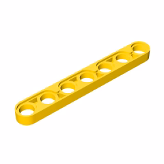 GOBRICKS GDS-695 Liftarm Thin 1 x 7 - YWOBB