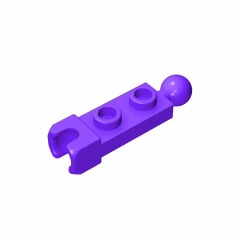 GOBRICKS GDS-904 Plate, Modified 1 x 2 with Tow Ball and Small Tow Ball Socket on Ends - YWOBB