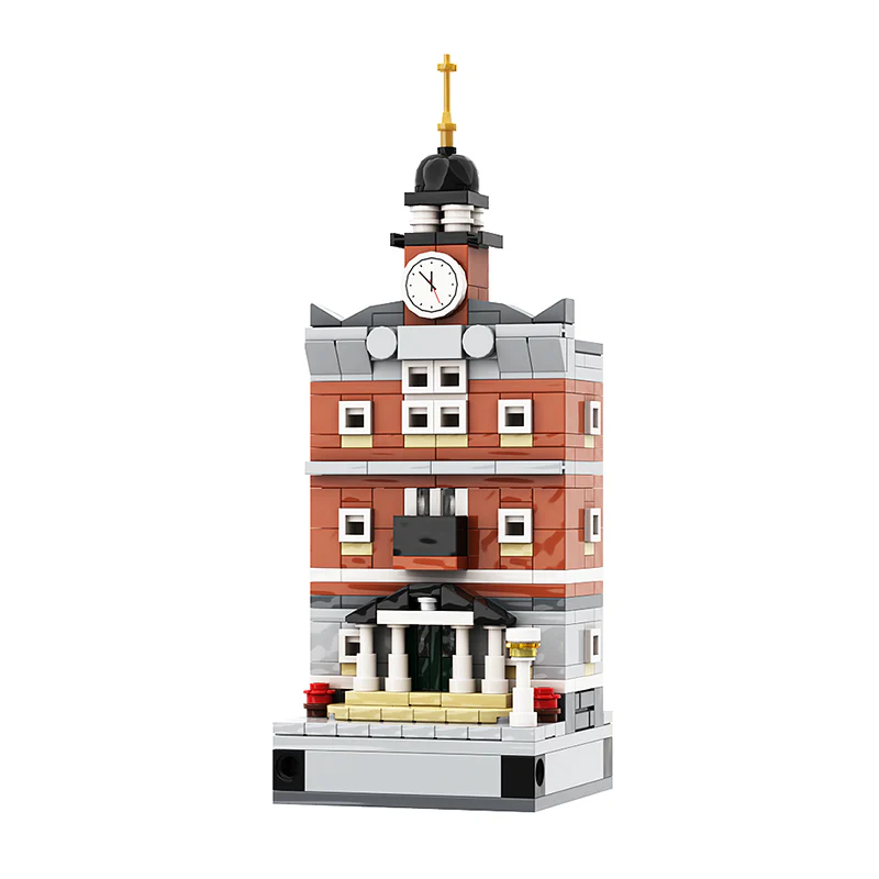 GOBRICKS MOC 145902 Microscale Town Hall 8x8 - YWOBB