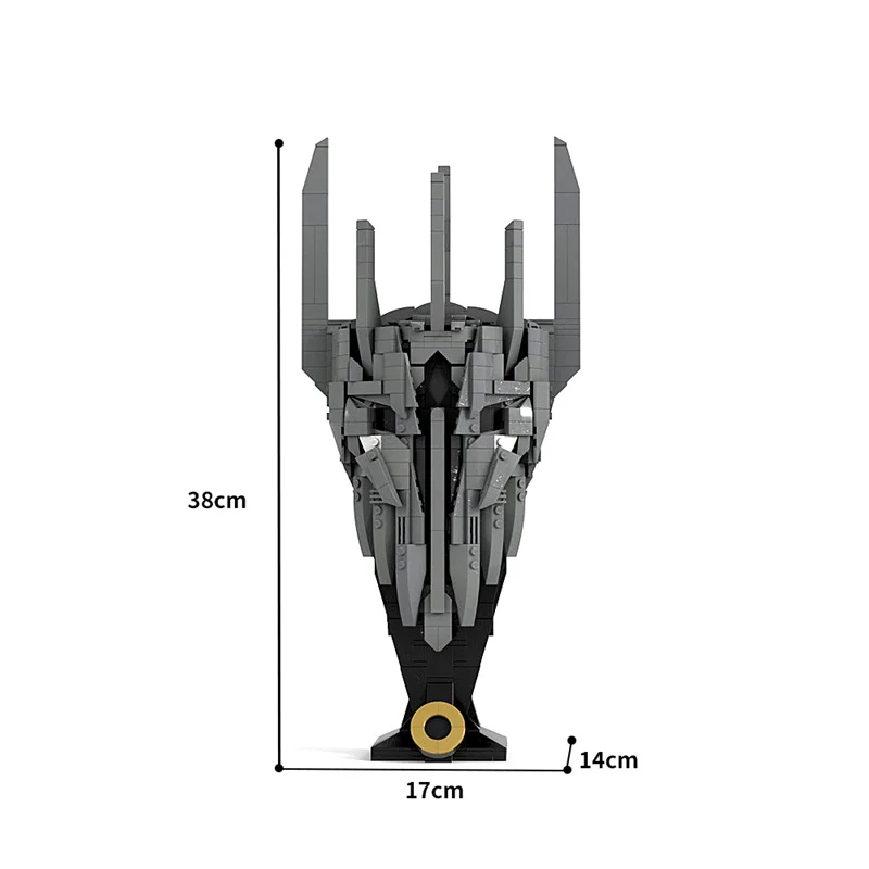 GOBRICKS MOC 179387 LOTR Sauron Helmet - YWOBB
