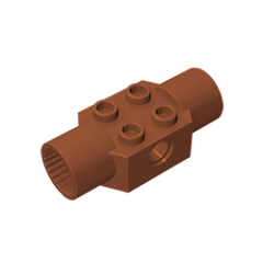 GOBRICKS GDS-1090 Brick Modified 2 x 2 with Pin Holes and 2 Rotation Joint Sockets - YWOBB