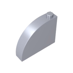 GOBRICKS GDS-90109 Curved 4 x 1 x 2 2/3 with Stud - YWOBB