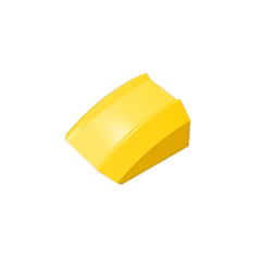 GOBRICKS GDS-1015 Curved 2 x 2 Lip - YWOBB