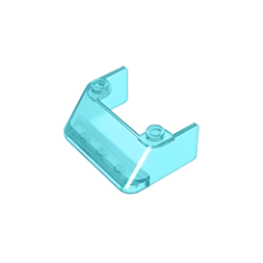 GOBRICKS GDS-1487 Windscreen 3 x 4 x 1 1/3 with 2 Studs on Top - YWOBB
