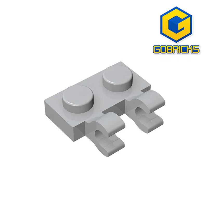 GOBRICKS GDS-816  Modified 1 x 2 with 2 U Clips - YWOBB