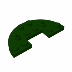 GOBRICKS GDS-705  Round Half 3 x 6 with 1 x 2 Cutout - YWOBB