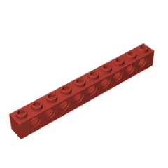 GOBRICKS GDS-628  Brick 1 x 10 with Holes - YWOBB