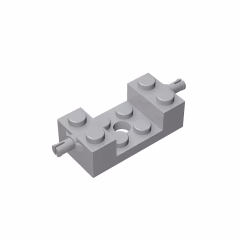 GOBRICKS GDS-1081 Modified 2 x 4 with Wheels Holder with 2 x 2 Cutout and Hole - YWOBB