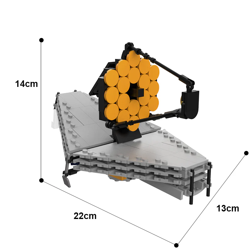 GOBRICKS MOC 65668 JWST James Webb Space Telescope 1:110 Scale - YWOBB