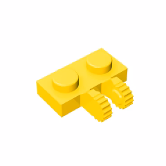 GOBRICKS GDS-823 Hinge Plate 1 x 2 Locking with 2 Fingers on Side and 9 Teeth - YWOBB