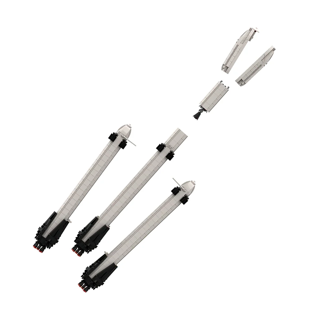 GOBRICKS MOC 55765 Falcon Heavy [Saturn V scale] - YWOBB