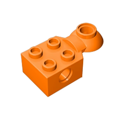 GOBRICKS GDS-1089 Brick Modified 2 x 2 with Pin Hole, Rotation Joint Ball Half - YWOBB