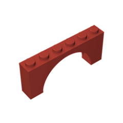 GOBRICKS GDS-678  Arch 1 x 6 x 2 - Medium Thick Top without Reinforced Underside - YWOBB