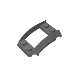 GOBRICKS GDS-1508 Wedge 4 x 3 Open with Cutout and 4 Studs - YWOBB