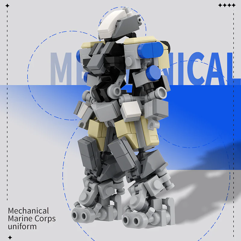 GOBRICKS MOC 136252 Mechanised Marine Suit - YWOBB