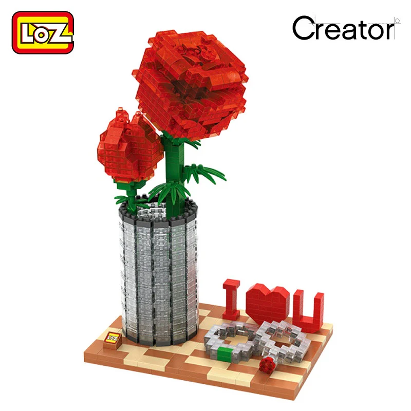 LOZ 9022 Crystal Rose I LOVE U - YWOBB