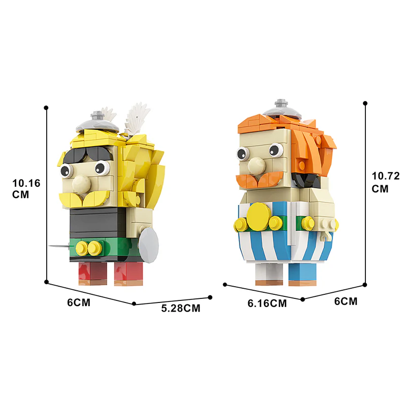GOBRICKS MOC 16306 Asterix and Obelix Brickheadz - YWOBB