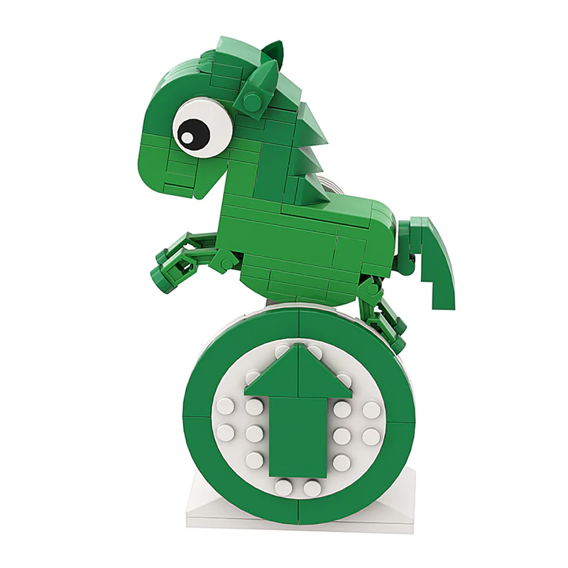 GOBRICKS MOC A0166Y02 another green horse - YWOBB