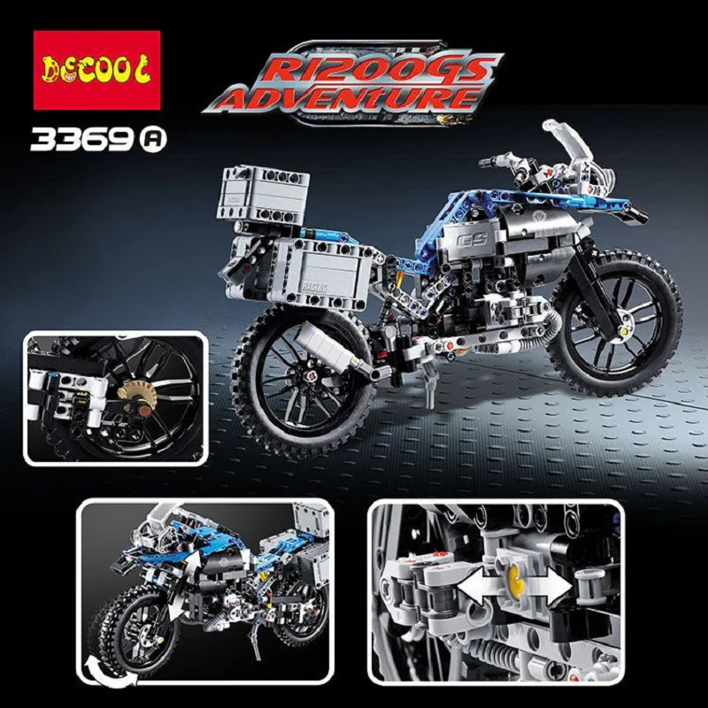 DECOOL 3369 A/B 2 In 1 The BAMW Off-road Motorcycles R1200 GS - YWOBB