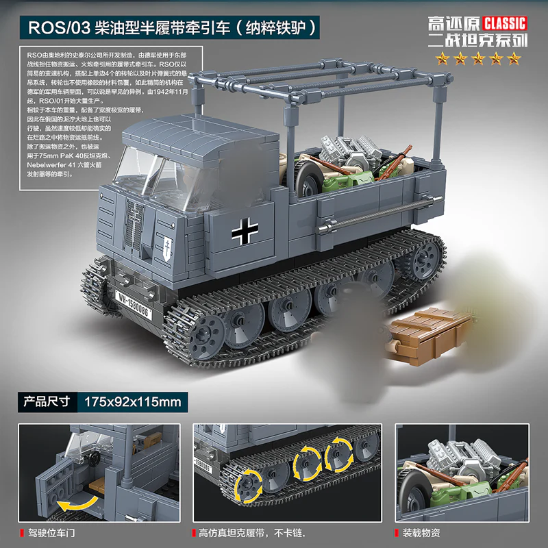 QuanGuan 100086 German half Tracked vehicle ROS/03 - YWOBB