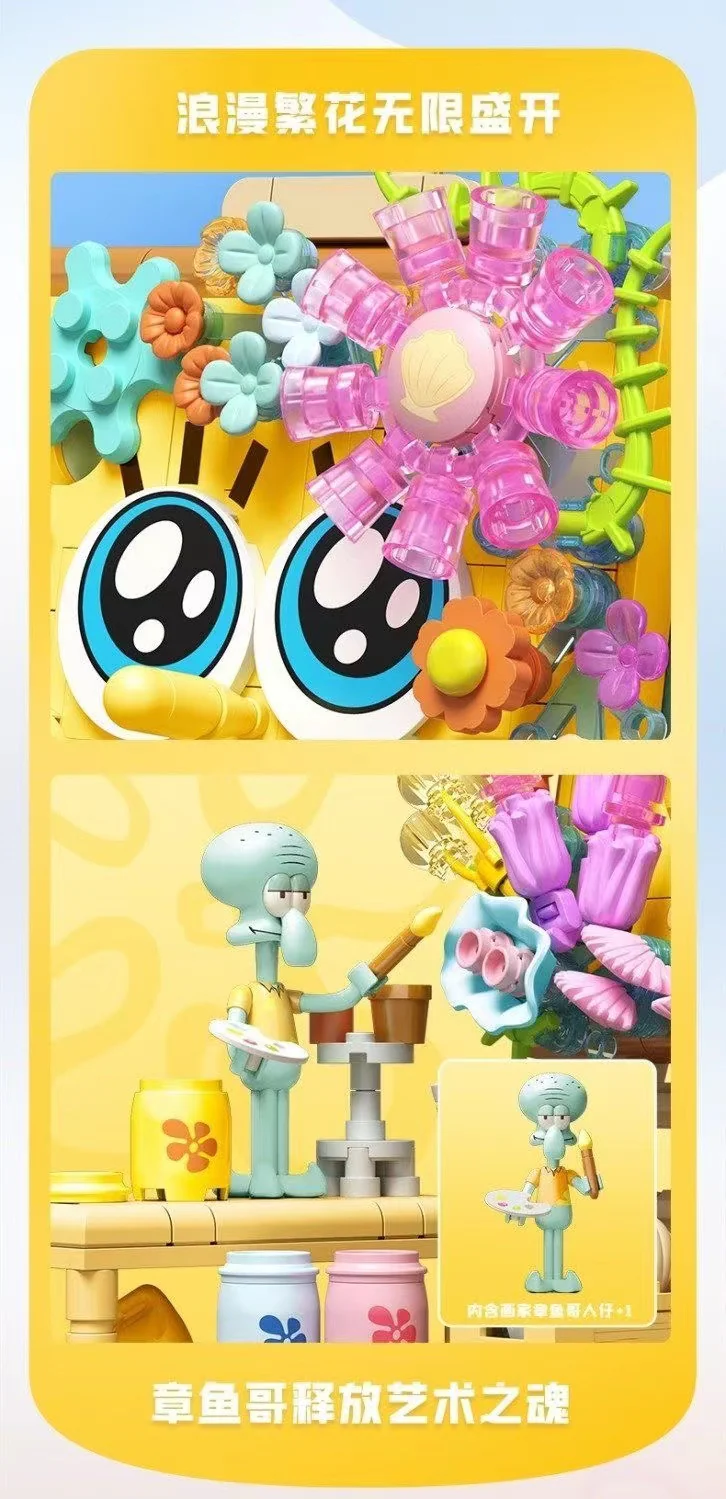 SEMBO 612215 SpongeBob SquarePants: The Art of Flowers - YWOBB