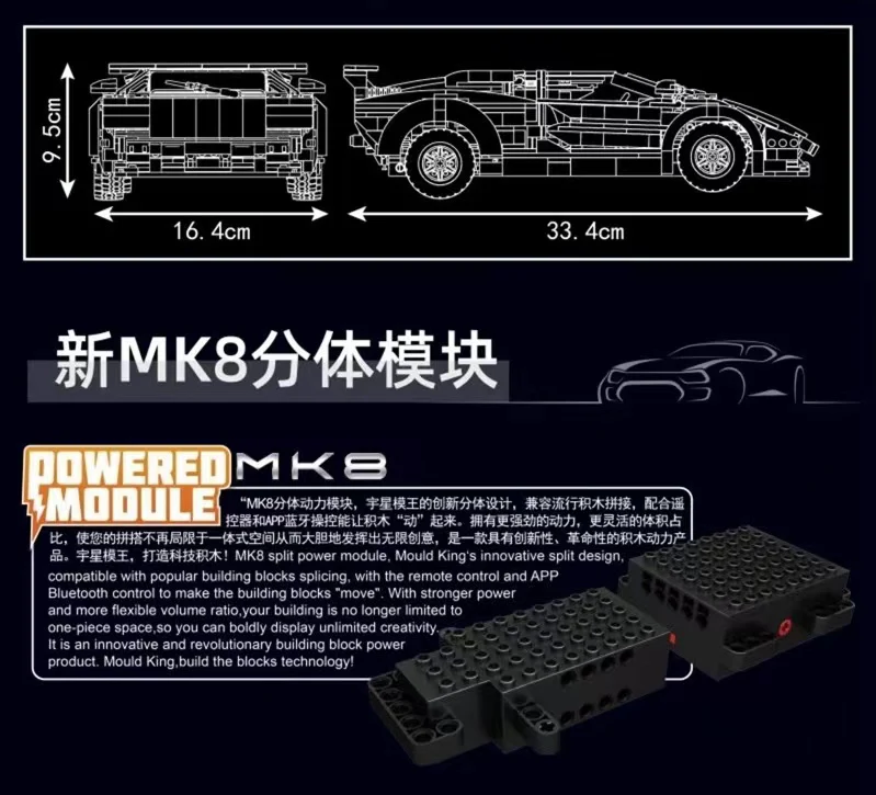 Mould King 13194 Lamborghini Countach - YWOBB