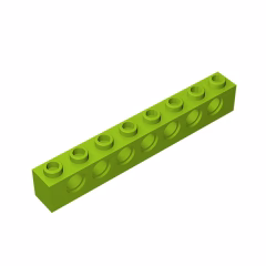 GOBRICKS GDS-627  Brick 1 x 8 with Holes - YWOBB