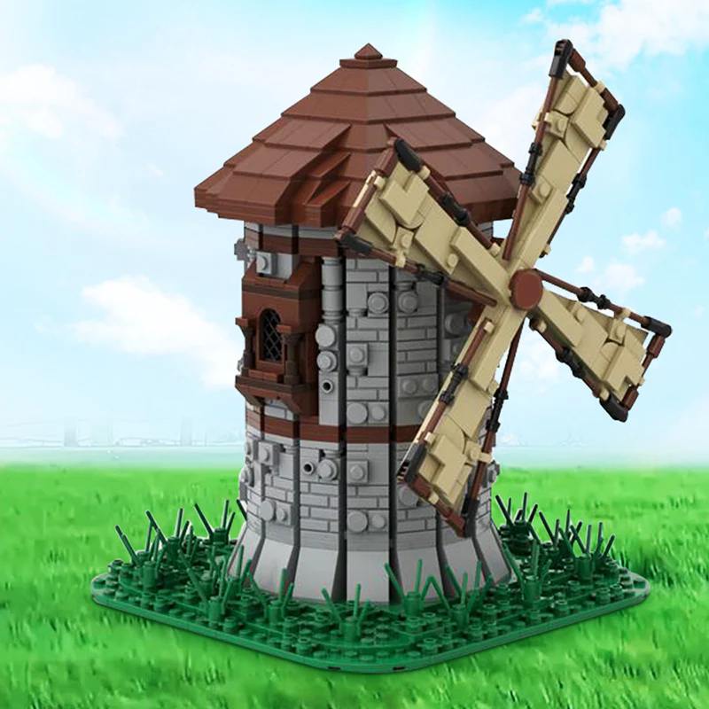 GOBRICKS MOC 154793 Medieval Windmill - YWOBB