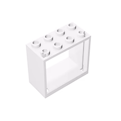 GOBRICKS GDS-1095 Window 2 x 4 x 3 Frame - Hollow Studs - YWOBB