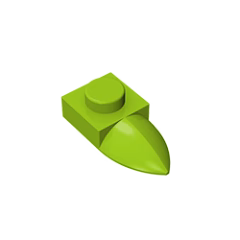 GOBRICKS GDS-870  Modified 1 x 1 with Tooth Horizontal - YWOBB