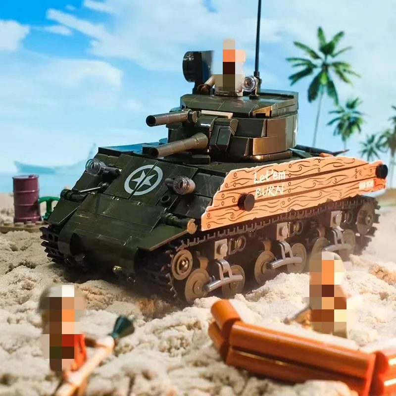 SLUBAN M38-B1110 World War II Pacific Storm: The Sherman M4A3 76W Tank - YWOBB